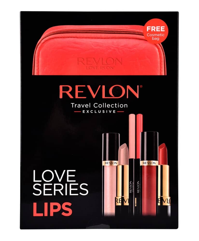 Set machiaj cadou Revlon Travel Collection Exclusive, Love Series Face, geanta cosmetice cadou