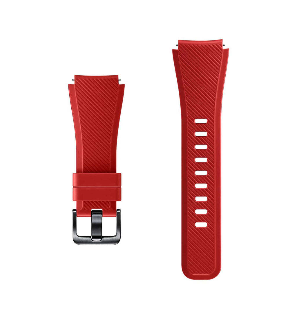 Curea silicon Edman compatibila Samsung Gear S3, telescoape Quick Release, 22mm, Rosu inchis