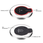 Incarcator wireless Qi Edman W10, pad pentru birou, alb-transparent, pentru Iphone Samsung Huawei LG, cablu micro USB inclus