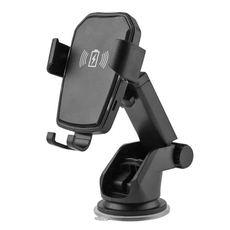 Incarcator wireless auto Qi Edman K81, pentru masina, incarcare rapida, cu LED, pentru Iphone Samsung Huawei LG, cablu micro USB inclus