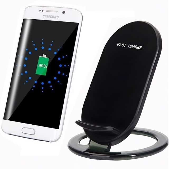 Incarcator wireless QI Edman N90, 2 Bobine cu Incarcare rapida, Universal, negru