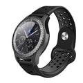 Curea silicon sport Edman compatibila Samsung Gear S3, telescoape Quick Release, 22mm, Negru