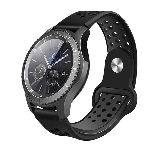 Curea silicon sport Edman compatibila Samsung Gear S3, telescoape Quick Release, 22mm