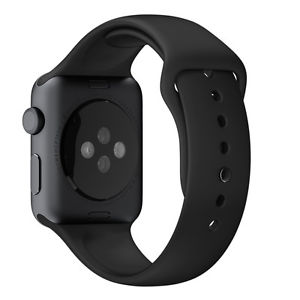 Curea silicon Edman compatibila Apple Watch 3, 42mm, Negru