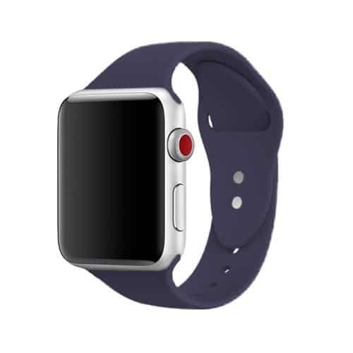 Curea silicon Edman compatibila Apple Watch 3, 42mm, Albastru Midnight