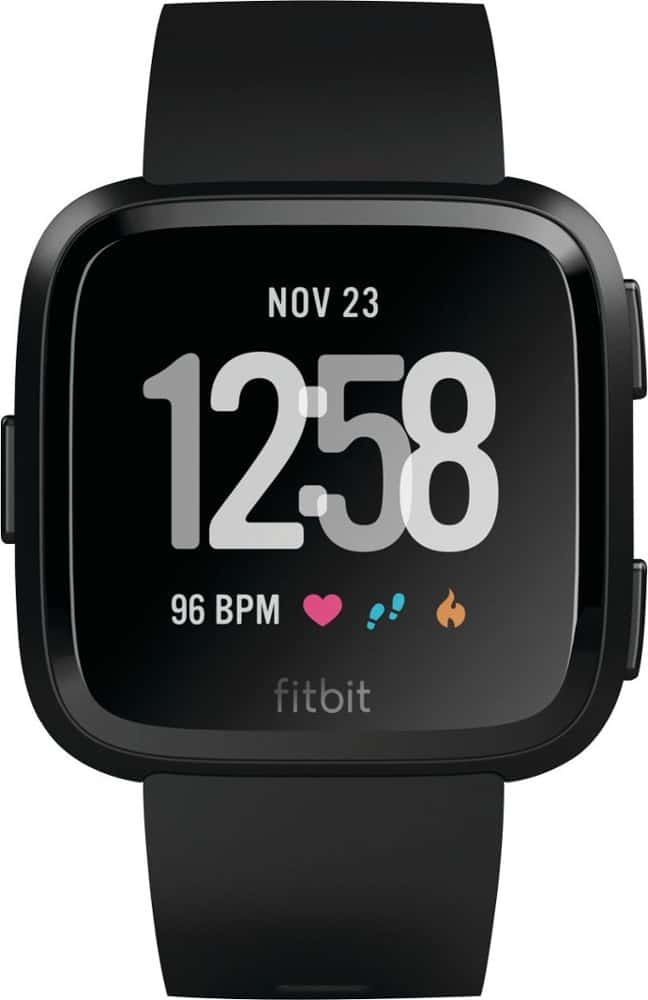 Curea Bratara Edman pentru Fitbit Versa / Versa 2, marimea S, Negru