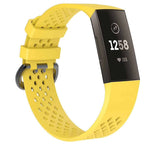 Curea Bratara sport Edman pentru Fitbit Charge 3 / 4, marimea S, Galben