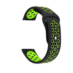 Curea silicon sport Edman compatibila Samsung Gear S3, telescoape Quick Release, 22mm, Negru/Verde