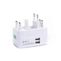 Adaptor incarcator convertor priza universal international de calatorie All in One pentru EU, US, UK, AU, AUS, alb