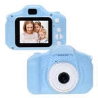 Aparat foto mini copii Edman, LCD 2.0 inch, Micro SD, Unghi larg 140 grade, rezistent la apa, Albastru
