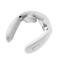 Aparat masaj cervical cu impulsuri electromagnetice, cu incalzire, portabil, 3 moduri de masaj, 15 nivele de intensitate, USB, Edman, Alb