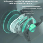 Aparat masaj cervical cu impulsuri electromagnetice, cu incalzire, portabil, 3 moduri de masaj, 15 nivele de intensitate, USB, telecomanda, Edman, Alb