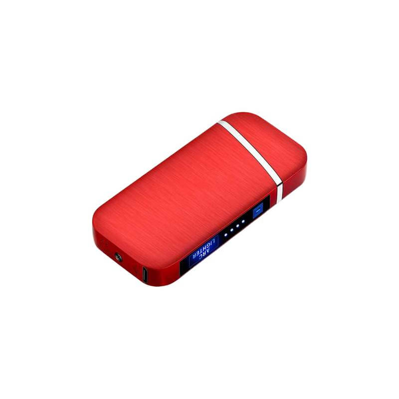 Bricheta electrica Edman PX3 antivant, incarcare USB, finisaj mat, Rosu