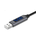 Cablu de incarcare si transfer date Edman QC 3.0 Fast Charge Type-C cu display voltaj de 1m, Negru