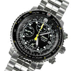 Ceas barbatesc Seiko SNA411 Flight Chronograph Steel Black