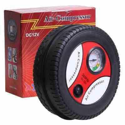 Compresor aer Edman LC-302 cu priza auto/moto, manometru, putere max. 18 bari, buton on/off, Negru