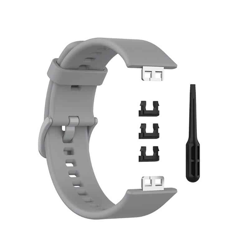 Curea Bratara Edman pentru Huawei Watch Fit, siliconica, Gri