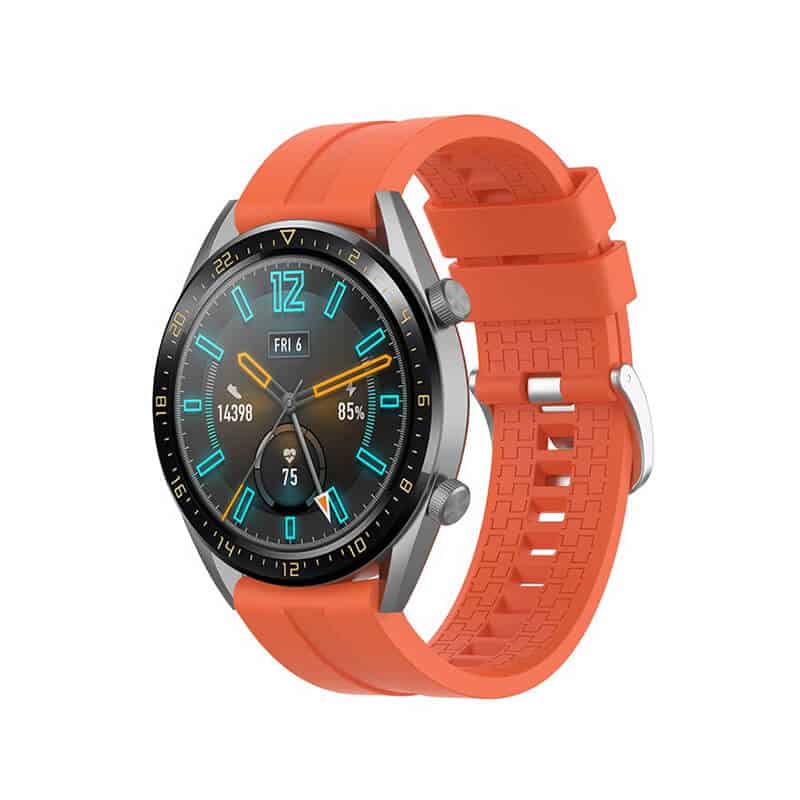 Curea Bratara Edman pentru Huawei Watch GT Active, 22mm, Portocaliu