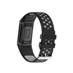 Curea Bratara sport Edman pentru Fitbit Charge 5/6, Negru/Gri
