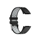 Curea Bratara sport Edman pentru Fitbit Charge 5/6, Negru/Gri