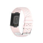 Curea Bratara sport Edman pentru Fitbit Charge 5/6, Roz/Alb