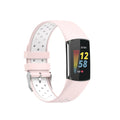 Curea Bratara sport Edman pentru Fitbit Charge 5/6, Roz/Alb