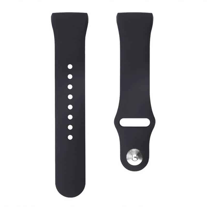 Curea Edman Soft Silicone pentru Fitbit Charge 3/4/3SE, S, Negru