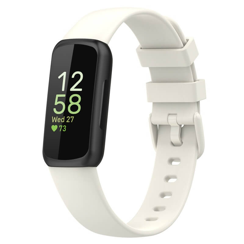 Curea Edman compatibila Fitbit Inspire 3, marimea S, Lunar White