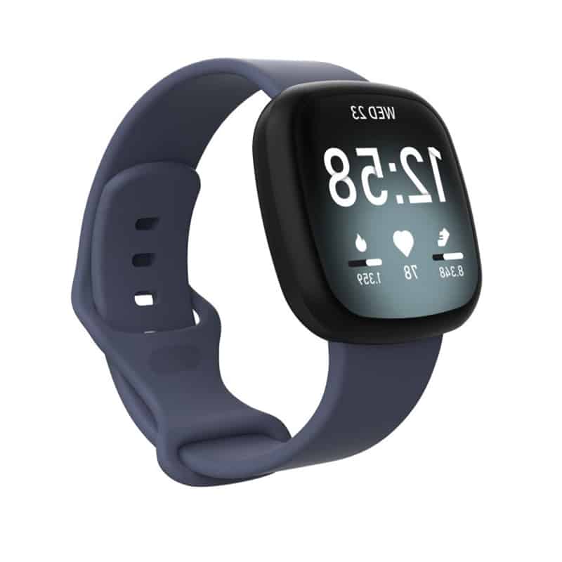 Curea Edman pentru Fitbit Versa 3/Versa 4/Sense, marimea S, Gri petrol