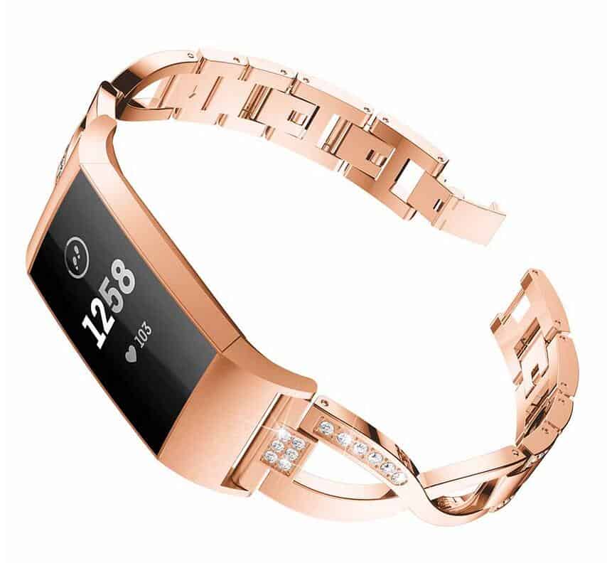 Curea bratara metalica Edman luxury pentru Fitbit Charge 3