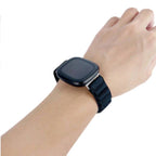 Curea de schimb Edman Alpine pentru Fitbit Versa 3, material textil, Negru
