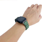 Curea de schimb Edman Alpine pentru Fitbit Versa 3, material textil, Verde