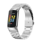 Curea metalica Edman 3Z pentru Fitbit Charge 5/6, Silver