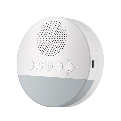 Dispozitiv sunete albe Edman A1, 20 sunete HD pentru bebelusi si adulti, reincarcabil, timp personalizat, lumina de veghe, White Noise, Alb