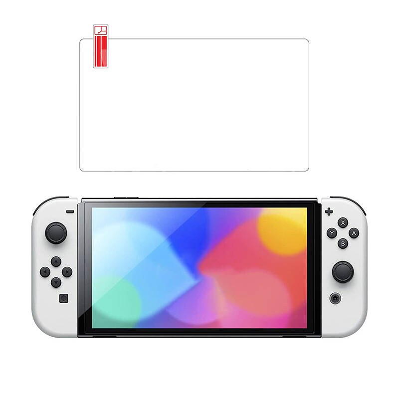 Folie de protectie Edman 9H Premium, sticla securizata, pentru Nintendo Switch OLED, 0.33 mm, Transparent, pachet 3 bucati