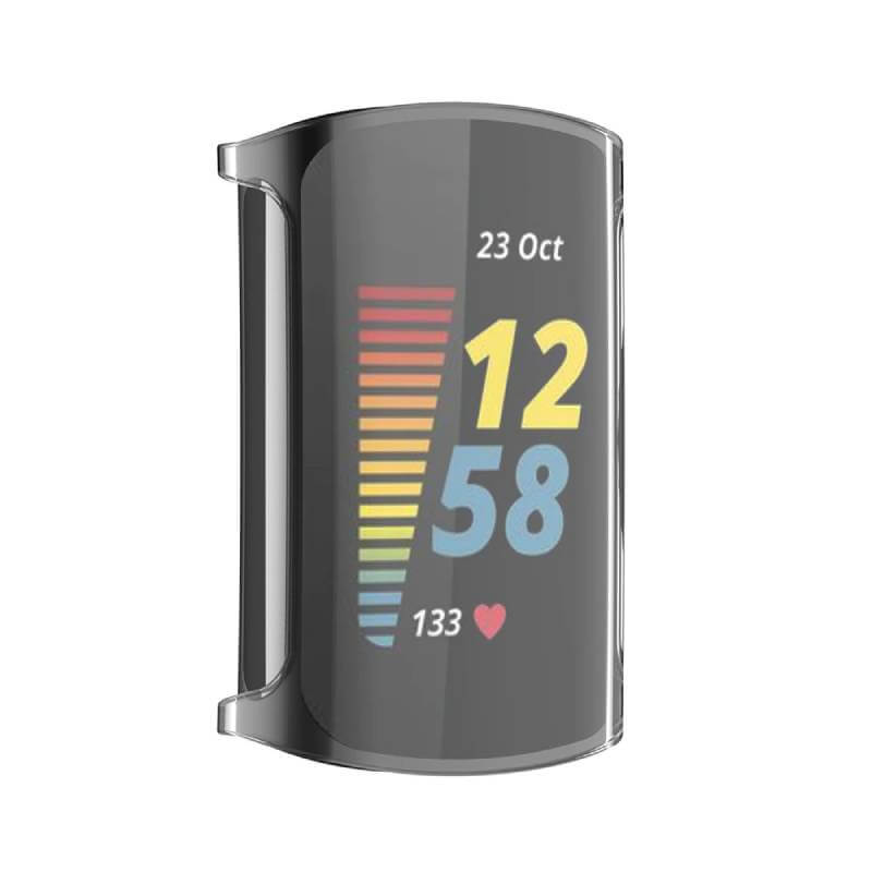 Husa Siliconica Edman pentru Fitbit Charge 5, Transparent