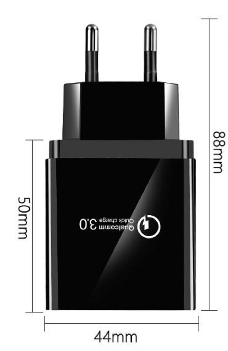 Incarcator Priza Edman QC3 4xUSB 3.5A USB 3.0 - Negru