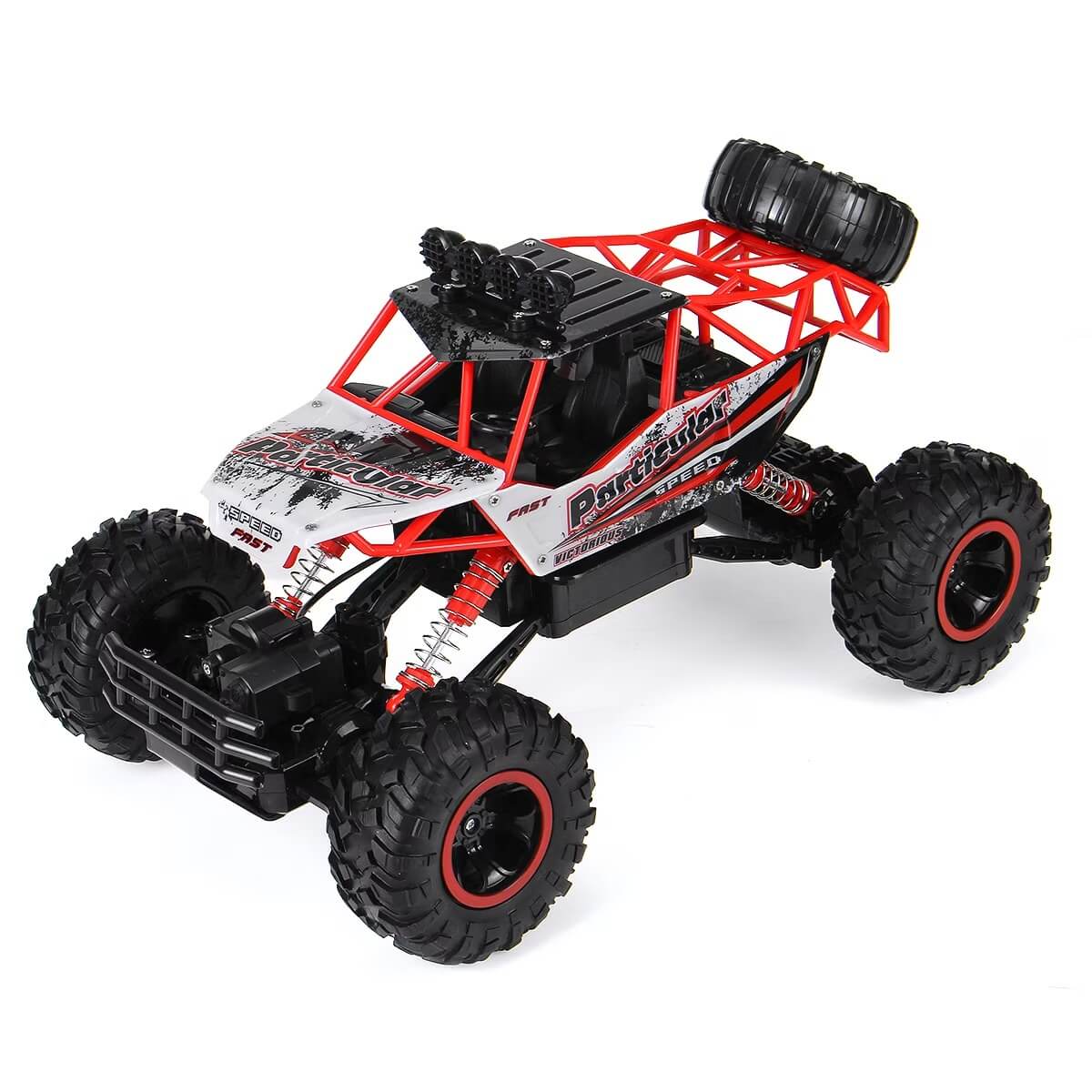 Masina cu telecomanda Edman RC 4WD Buggy Crawler 4x4, scara 1:12, foarte rezistenta, de mare viteza, cu 2 baterii, Rosu