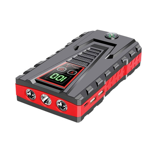 Resigilat : Kit Jump Starter Edman redresor auto/moto, motor pana la 6.0L, afisaj digital Power Bank, 40000 mAh, Negru