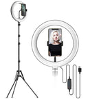 Lampa circulara Selfie Ring Light Apexel APL-FL10JJ14Y, diametru 26cm, cu tripod/trepied si suport telefon