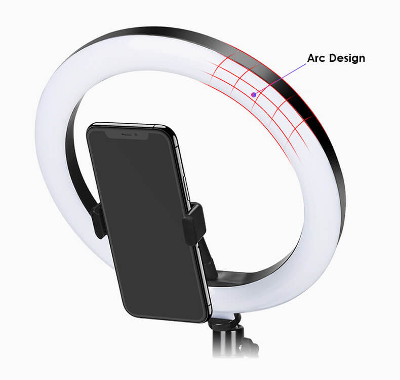 Lampa circulara Selfie Ring Light Apexel APL-FL10JJ14Y, diametru 26cm, cu tripod/trepied si suport telefon