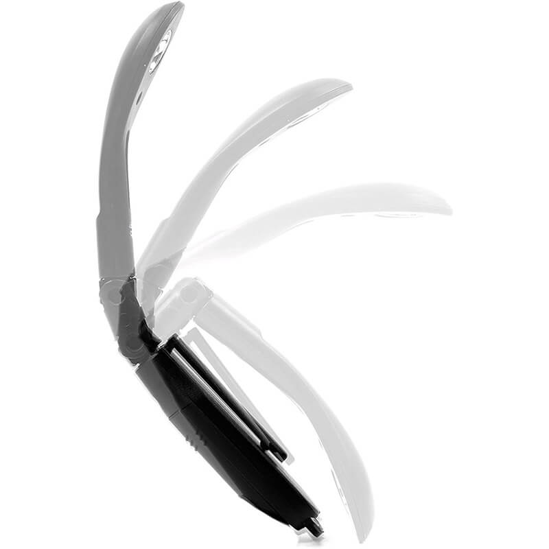 Lampa de carte Edman, clips pentru fixare, brat mobil, Lumina LED, Alimentare cu Baterii, Negru