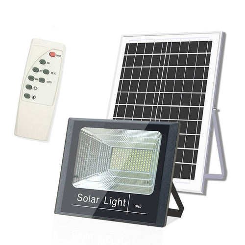 Lampa de perete Edman Q-L100, cu incarcare prin panou solar, telecomanda, 100W, negru