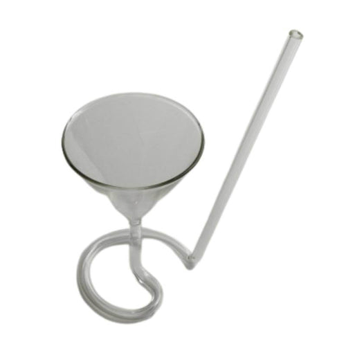 Pahar creativ de sticla Edman Martini, cu pai incorporat, sticla termorezistenta, 190ml