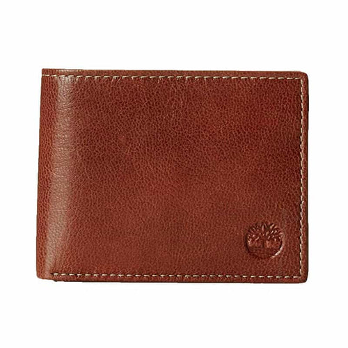 Portofel din piele pentru barbati Timberland Hunter Colorblocked Hudson Commuter, Maro