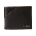 Portofel din piele pentru barbati GUESS Monterrey Billfold Wallet with Removable Passcase, Negru