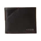 Portofel din piele pentru barbati GUESS Monterrey Billfold Wallet with Removable Passcase, Negru