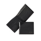Portofel din piele pentru barbati GUESS Monterrey Billfold Wallet with Removable Passcase, Negru