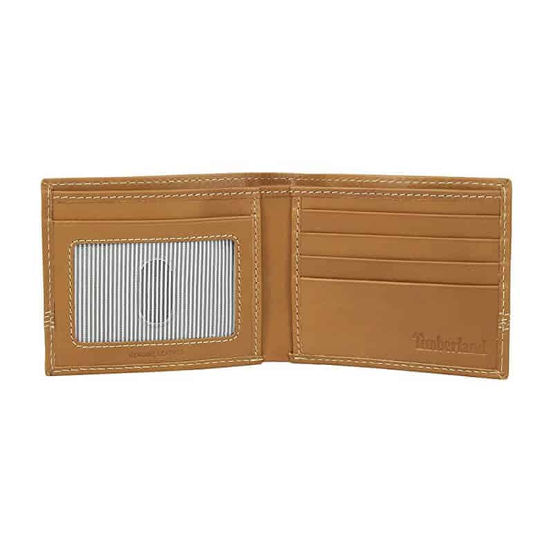 Portofel din piele pentru barbati Timberland Cloudy Quad Billfold, Maro