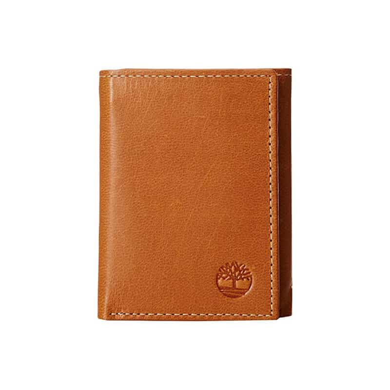Portofel din piele pentru barbati Timberland Cloudy Trifold, Maro